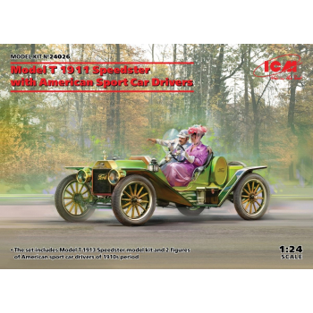 Model FORD T 1913 Speedster + drivers ( 2 figures )